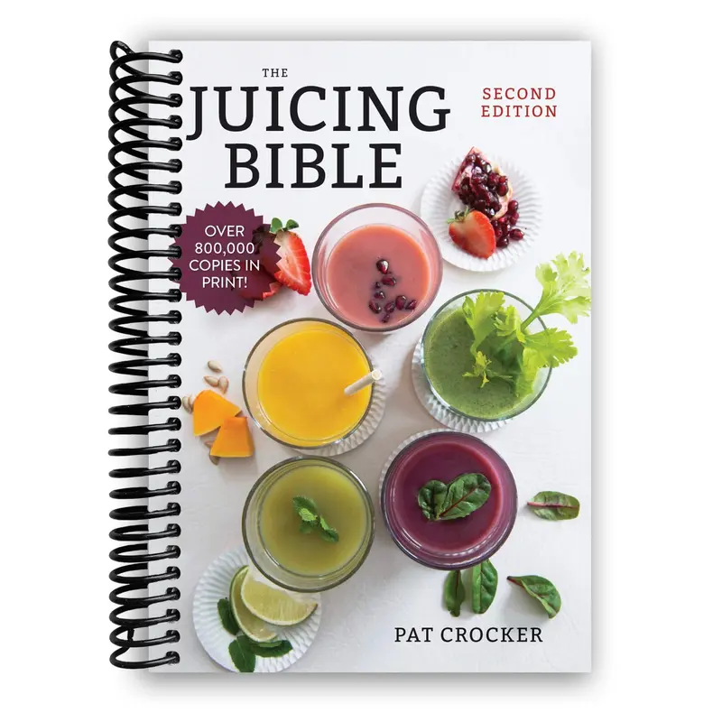 The Juicing Bible Cookbook, 2nd Edition Flat-Lay Spiral-Bound Lifestyle Book for Juice Lovers - 128 Plant Pics, 16 New Photographs, 7 Body Systems Coverage, 80 Health Concerns Resources, Vegetables Focus, Lays Flat for Easy Reading