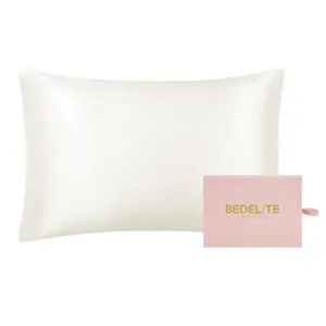 Bedelite 100% Pure Mulberry Silk Pillowcase - Beauty Sleep Gift, Improve Your Hair & Skin - 22 Momme & 6A Grade Fibers - Cooling Silk Pillow Cover with Hidden Zipper, 1pc