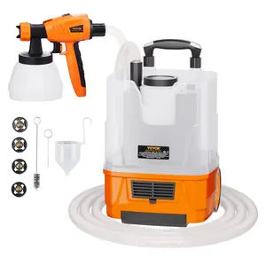VEVOR Electric Paint Sprayer with 1300ml Container - HVLP Spray Gun with 5 Copper Nozzles - Ideal for Home Interior, TikTokShopBlackFriday, Exterior, House Painting, and Furniture - Includes 3 Spray Patterns