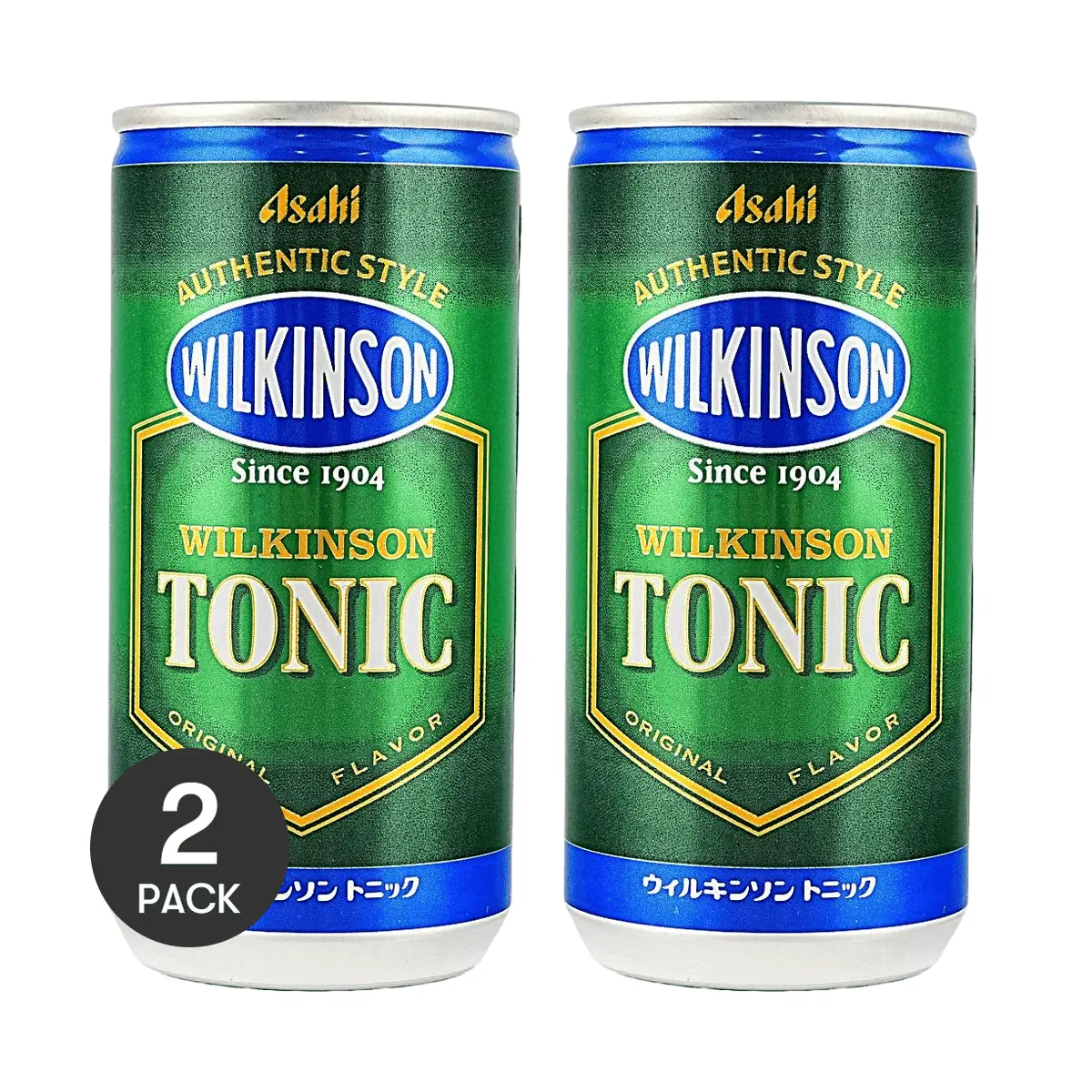 2 Pack ASAHI Wilkinson High Carbonation Gin Tonic Water 190ml - Premium Mixer for Cocktails & Refreshing Drinks