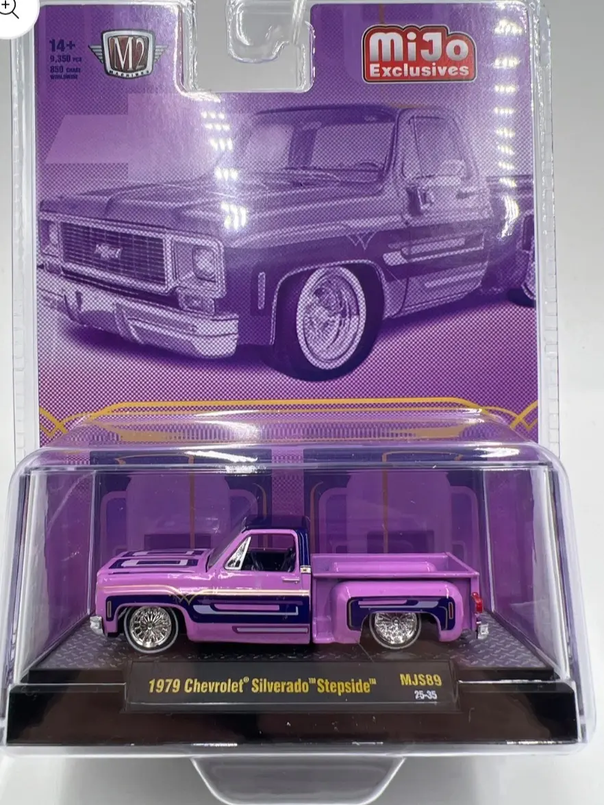 M2 MiJo Exclusive Limited Edition 1979 Chevrolet Silverado Stepside Chrome Lowrider Model Car