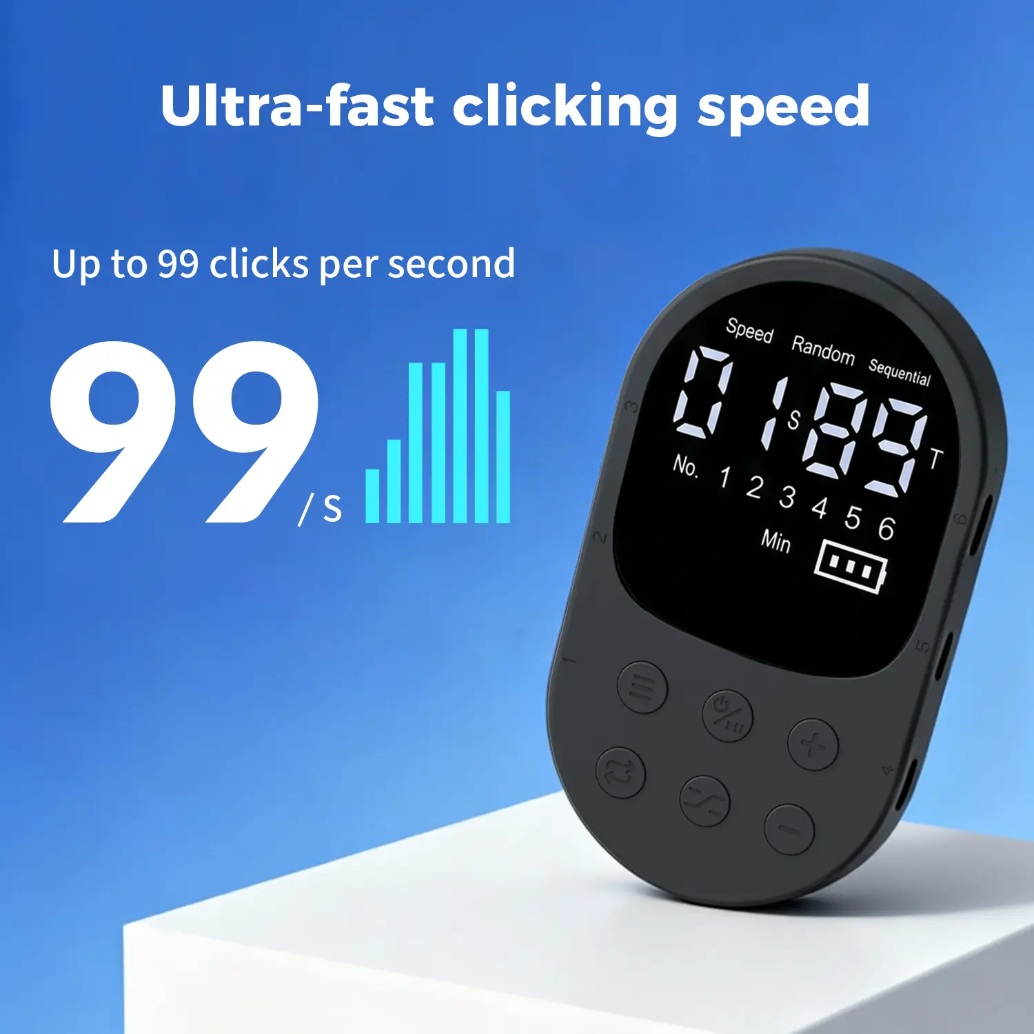 Multiple camera positions Digital Auto Screen Clicker for Smartphone & Cellphone - Solid Plastic Hands-Free Tapper with Adjustable Speed, Rechargeable Portable Accessory for Gaming, Mobile, Accessories, Auto Clicker, Mini Gadgets, Gaming Users