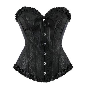 Women's Halloween Renaissance Corset Bustier Top - Lace Push-Up Lingerie Bodyshaper, Adjustable Fit, Casual Fabric, Costumes Accessory for Fashion Night Out