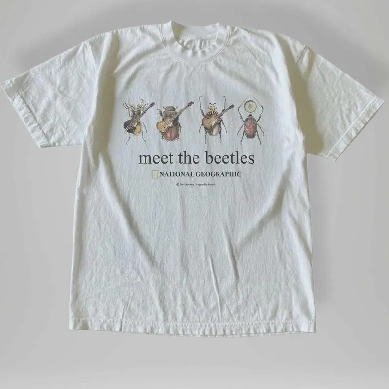 Vintage National Geographic MEET THE BEETLES T-Shirt