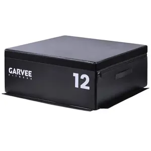 Garvee Stackable Plyo Box 12 Inches, Adjustable Plyometric Jump Box, Soft Foam Boxes for Home Gym Workouts, Soft Plyo Box for Professional Strength, HIIT, Step-Ups