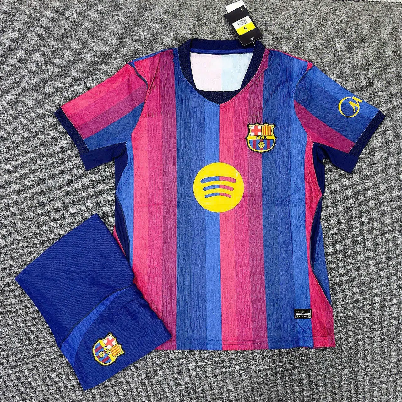 FC Barcelona 2026/27 Fan Version Home Soccer Jersey and Shorts Set Premium Sportswear for Supporters