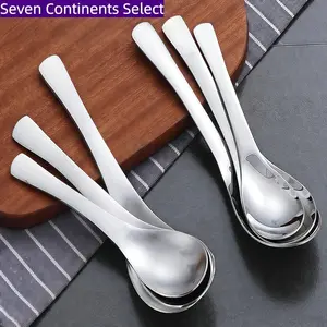 Silver Color Soup Spoon Set, 3pcs/6pcs Cutlery Set, High-Quality Stainless Steel, Suitable for Home, Hotel, Dishwasher Safe