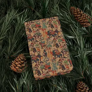 Funny Punk Rock Elf Wrapping Paper | Rebellious Christmas Gift Wrap | Holiday Party Gag Gift | All Occasion Humor