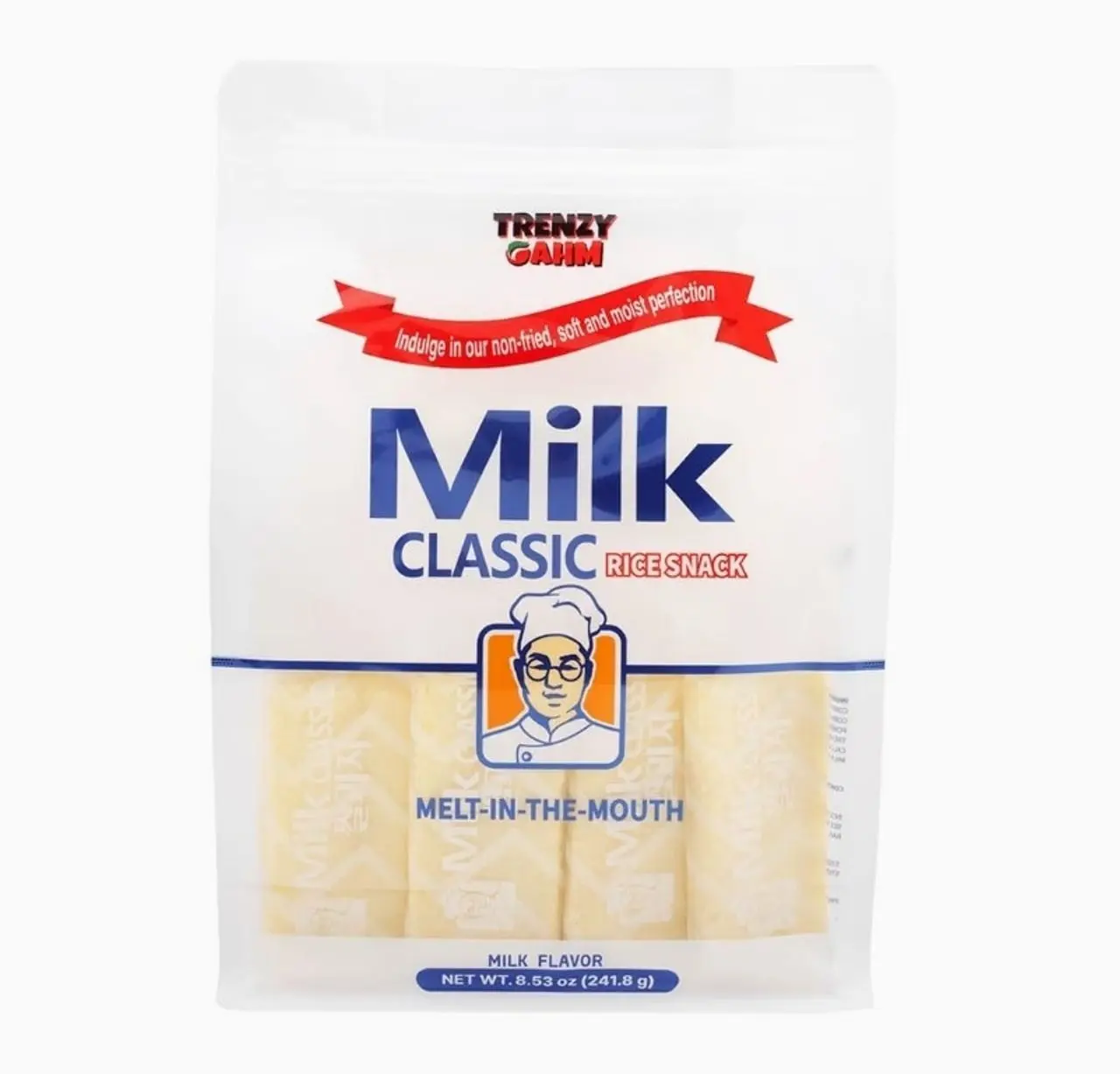 Korean Milk Classic Rice Crackers 240g (8.47 oz) / 0.35 oz x 24 Packs/Original Flavor