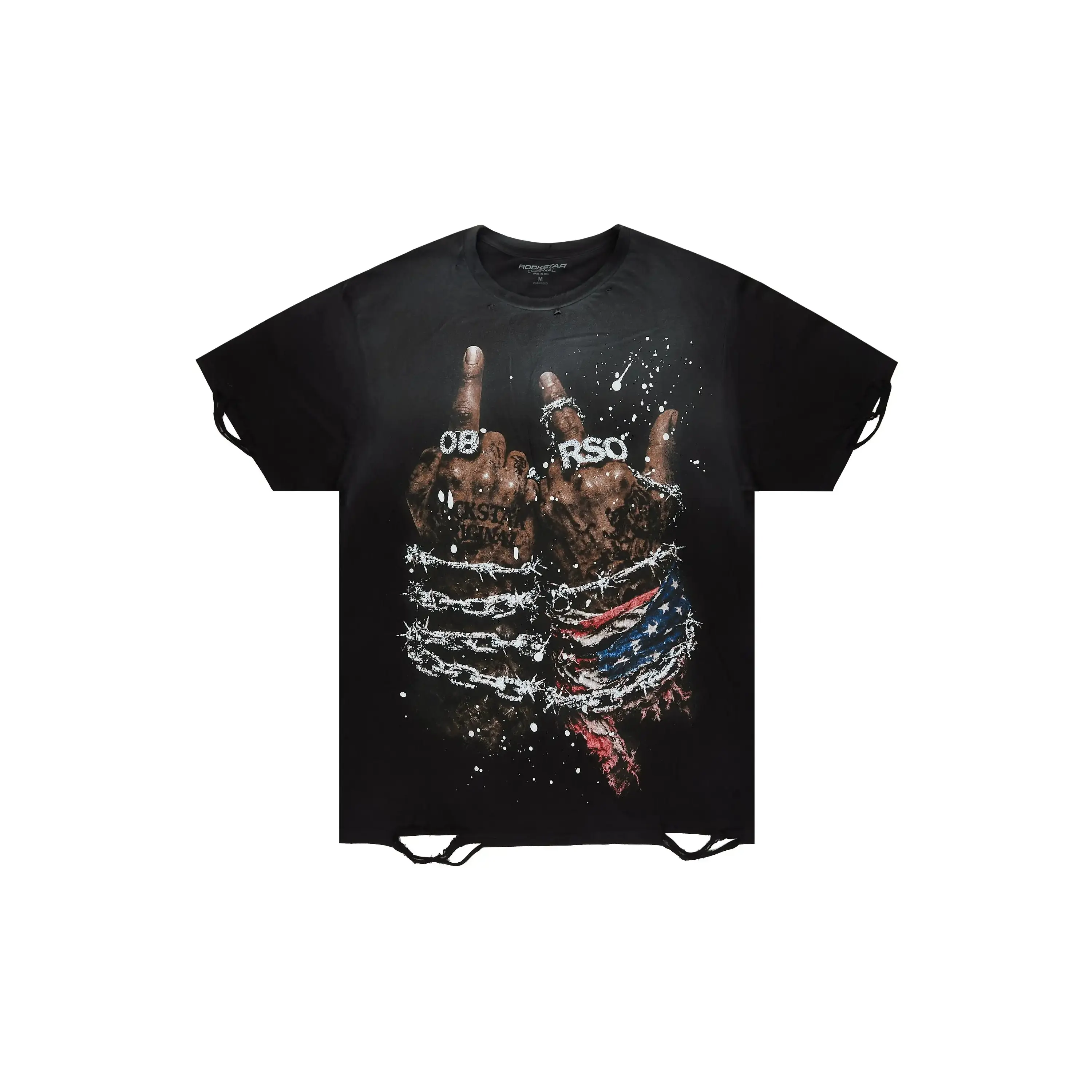 Melo Black Oversized Graphic T-Shirt