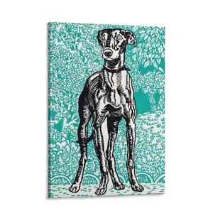 racing greyhound poster,Colorful Dog Canvas Wall  – Pop  Style, Fun & Playful Home Decor for Living Room, Bedroom, Study, or Pet Corner, Modern Artistic Vibes art