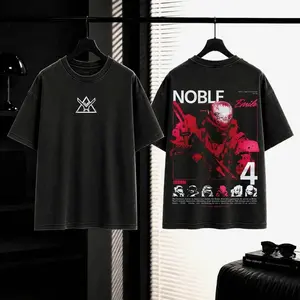 NOBLE 4- Noble Team Halo Reach, Remember Reach Unisex Washed Cotton T-Shirt, RPG graphic tees Top anime manga game merch Casual Streetwear men I9P