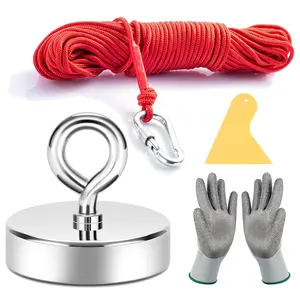 Heavy Duty Magnet Fishing Kit – Neosmuk 550lb+ Neodymium Rare Earth Magnet with Rope for River Treasure Hunting & Metal Retrieval