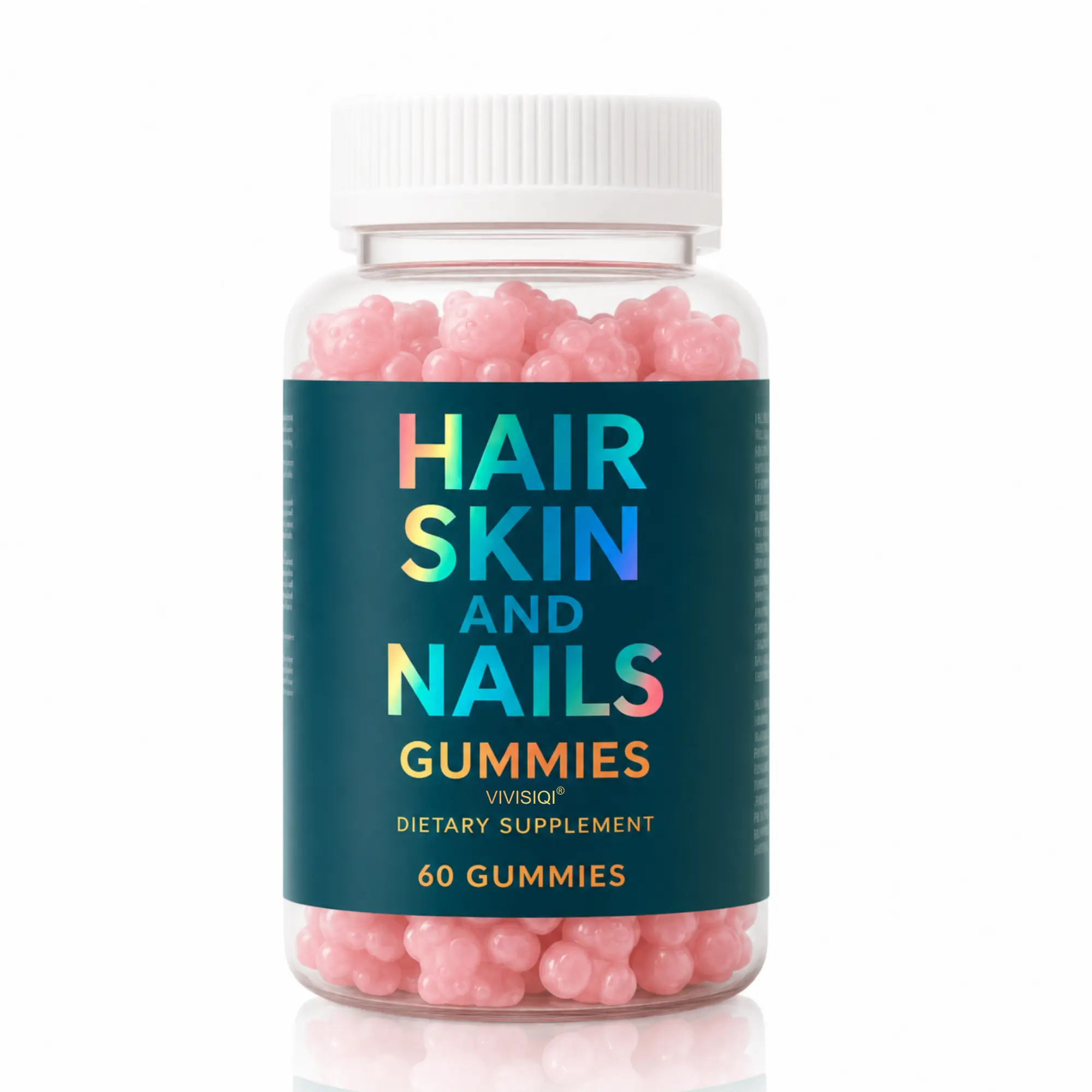 Hair Skin and Nails Gummies for Women & Men, Biotin Vitamins with Vitamin A C E & B Complex, Daily Beauty Wellness Support Formula, 60 Gummies