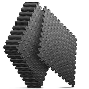 Interlocking Foam Floor Tiles, 0.39-Inch Thick Gym Flooring Mats for Home Gym, Garage Workout Space, Non-Slip Foam/Rubber Puzzle Mats, 12-Pack or 36-Pack