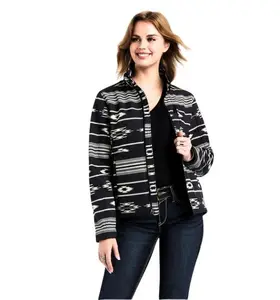 Women's Ariat Softshell Chimayo Jacket - Rio Chiquito Black/Buttercream