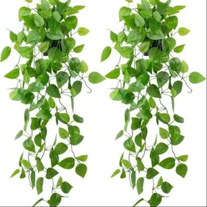 Artificial Pothos Plant, Fake Hanging Pothos Plant, Artificial Potted Ivy Plant, Indoor and Outdoor Garden Decoration