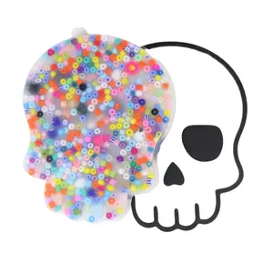 Skull Picky Party Pad and Tray-  to Pick, Pop and Peel Stress-Free! Squishy Maker Soft Squishy Silicone