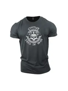 Summer Viking Casual Fashion 3D Printed Tough Guy Men's T-shirt Outdoor Sports Short Sleeve Oversized Loose Wide Quick Dry Shirt