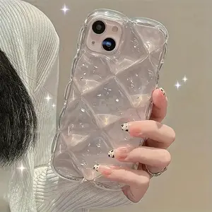 Glitter Clear Phone Case, Shockproof Phone Protective Cover, Phone Accessory Compatible with iPhone 16 15 14 13 12 11 Pro Max, Casing