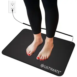 Ultimate Grounding Mat, Conductive Carbon Grounded Pad. Supports Sleep, Energy, Pain Relief, Inflammation & Wellness. Connect to The Earth Indoors. with 18-Foot Grounding Cord