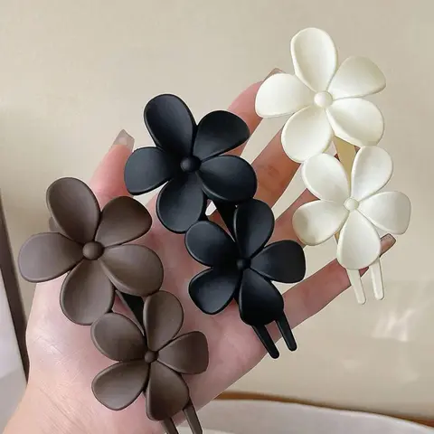 3pc Women's Vintage Matte Floral Large Lightweight Plastic Hair Claws Set, Stylish Hair Accessories for Effortless Updos, Perfect for Everyday Use