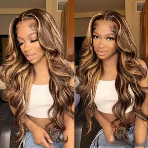 14-32" Luxe Highlighted Body Wave Wig  12A Grade Lace Front Synthetic Wig  Natural Hairline for Red Carpet Glam