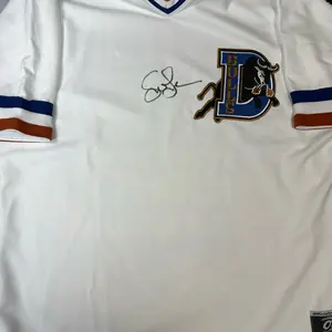 Susan Sarandon Signed Autographed Baseball Jersey Durham Bulls Bull Durham JSA