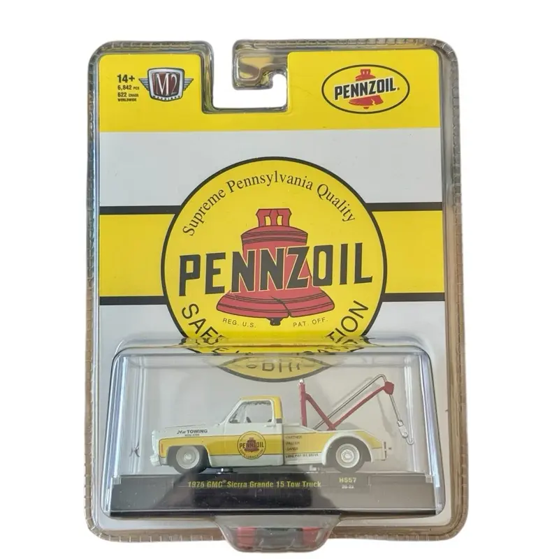 M2 Machines GMC Sierra Grande 15 Tow Truck HS57 Penzoil 1:64 Diecast