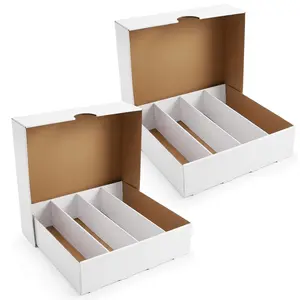 Sbarklo Trading Card Storage Box 3120 Count, Cardboard Card Storage Boxes with Dividers, Bulk Card Storage Box for Card Game Baseball Basketball Soccer Football Sports Cards