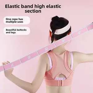 Yoga elastic belt open back open shoulder fitness women's resistance training equipment segmented digital extension belt tension rope bands