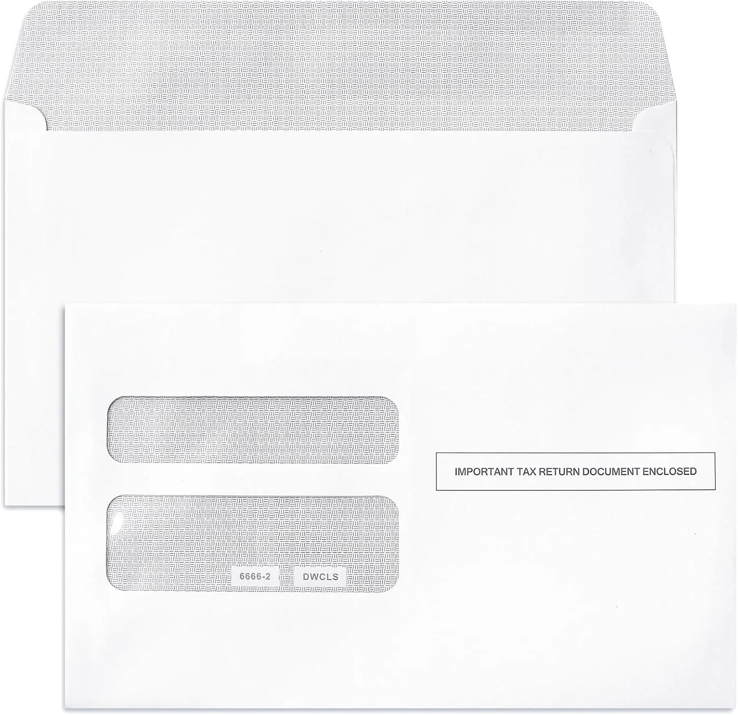 50 W2 Envelopes for W2 Forms, Self-Seal, Double-Window, Security Tinted, 50 Pack