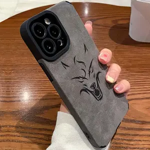 Wolf Pattern Phone Case, Casing, Shockproof Phone Protective Cover, Phone Accessory Compatible with iPhone 16 15 14 13 12 11 Plus Pro Max