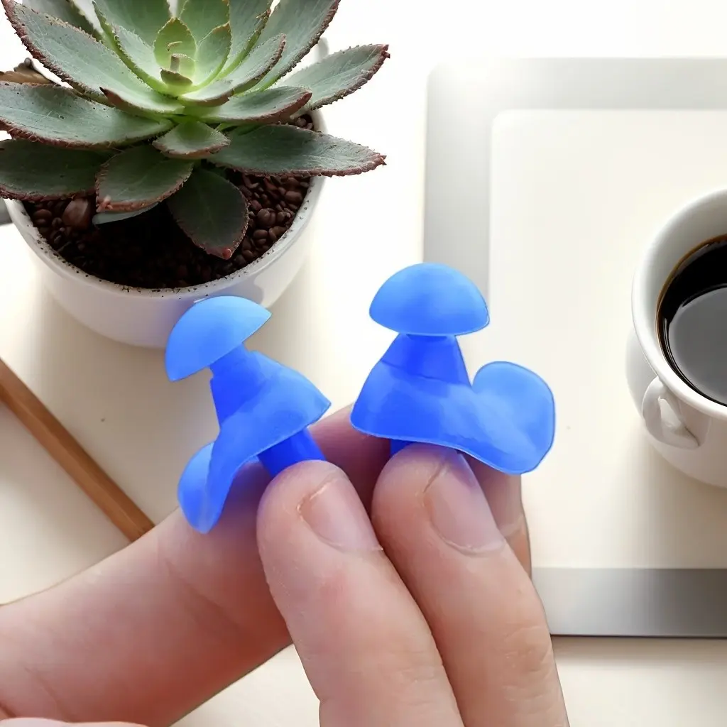 2-Pack Silicone Earplugs for Swimming and Water Sports, Comfortable and Durable, Ideal for Pool and Beach Activities, Waterproof Design