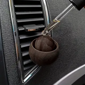 Handmade Car Diffuser Wood, Natural Walnut Color, Air Vent Essential Oil Diffuser, Car Aromatherapy, No Scent Included, Car Interior Diffusers