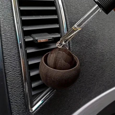 Handmade Car Diffuser Wood, Natural Walnut Color, Air Vent Essential Oil Diffuser, Car Aromatherapy, No Scent Included, Car Interior Diffusers, Car Accessory