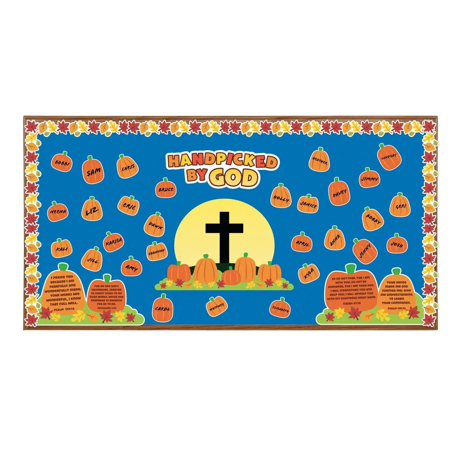 Handpicked by God Religious Bulletin Board Set - 65 pc