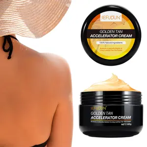 SEFUDUN Golden Tan Accelerator Cream,Body tan cream, a must-have item for summer, moisturizes the skin and gives it a lustrous appearance, revealing a natural skin tone. Suitable for all skin types.