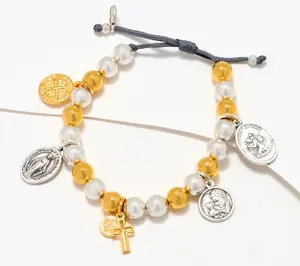 My Saint My Hero Saints & Heroes Two-Toned Charm Bracelet