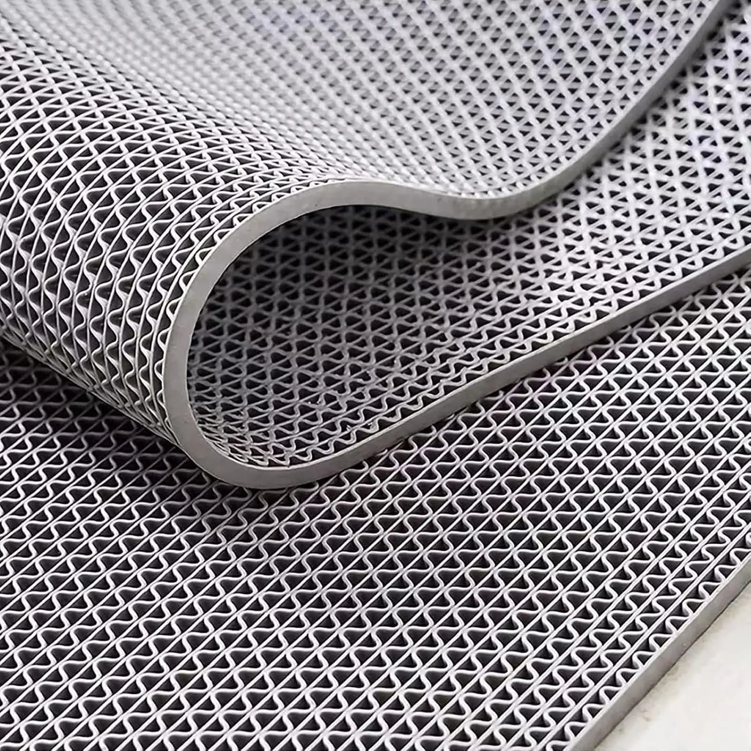 【Summer Sale Deals】2.9x16.4 FT Drainage Pool Flooring Mat, 0.2Inch Anti-Slip Swimming Pool Mat, Splash PVC Hollow Mesh Roll for Pool Decks Garages Bathrooms Kitchen