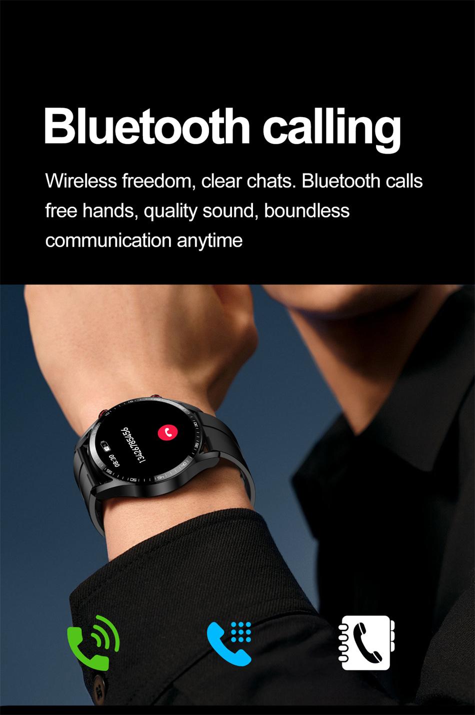 New Business Smart Watch Men 1.53 inch Full Screen Touch Multi Sport Mode ECG+PGG Sport Waterproof Bluetooth Call Smartwatches