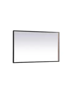 Elegant Decor MRE62440BK 24 x 40 in. Pier 3000K, 4200K & 6400K LED Mirror with Adjustable Color Temperature in Black