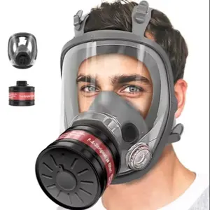 Half Face Dust Smoke Toxic Gas Respirator Mask, Firefighting Paint Industrial Coal Biochemical Protection, Safety Breathing Apparatus, Anti Dust Mask