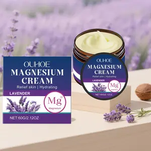 Lavender Magnesium Massage Cream, Joint Comfort & Relief for Wrists & Knees, Coconut Oil Infused, for Men & Women