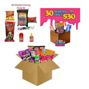 Best Seller Bundle Box- Hot Cheetos Chamoy Pickle Kit, 30 for 30 Box & $25 Chips and drink Box