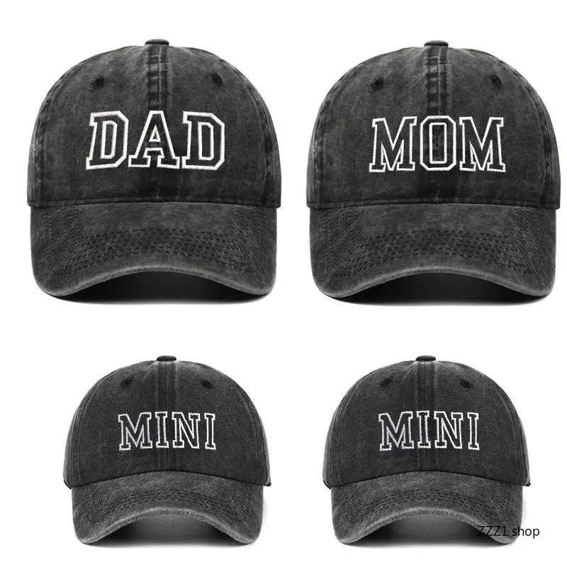 "Mom & Adults" Embroidered Baseball Cap - Outdoor Sun-Shading Parent-Child Casual Sports Hat, Women's Outdoor Accessory