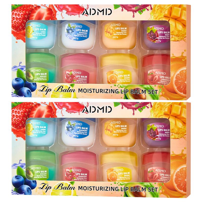 Lip Balm Set – Fruit & Floral Scents, Deeply Moisturizing & Long-Lasting, Gentle for All Skin Types, Ideal Gift Choice