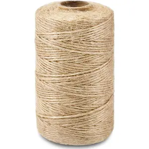 2mm  Jute Twine String Thin for Craft  Garden  Wrapping Christmas  Art Decoration Packing String  Art Decoration (Brown) (328 Ft (100M))
