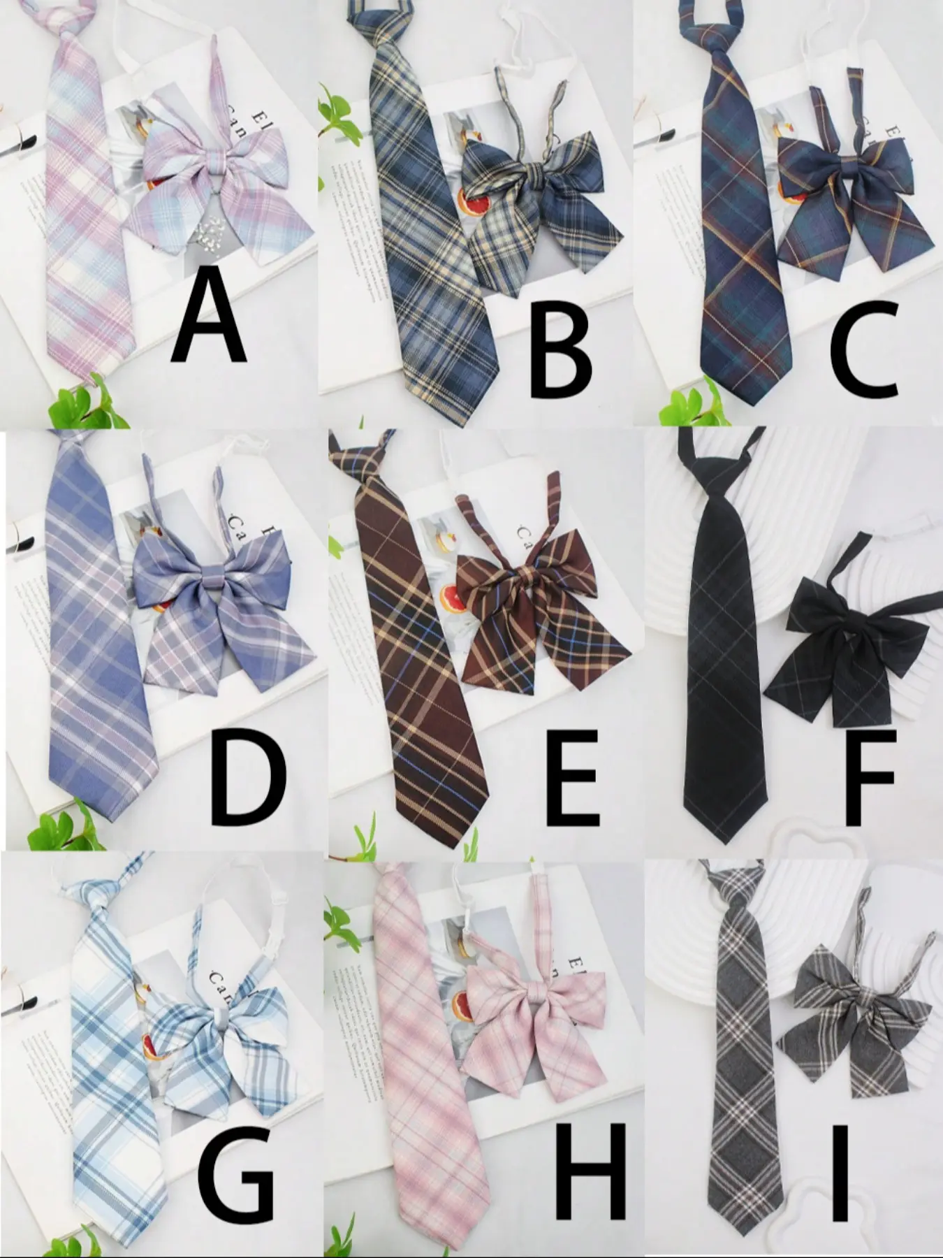 Women's Plaid Bow Tie Set, Perfect for School & Daily Wear, Ideal Valentine's Day Gift, Stylish Accessory for Women, Plaid Print Tie, Tie Design