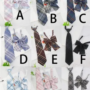 Women's Plaid Bow Tie Set, Perfect for School & Daily Wear, Ideal Valentine's Day Gift, Stylish Accessory for Women, Plaid Print Tie
